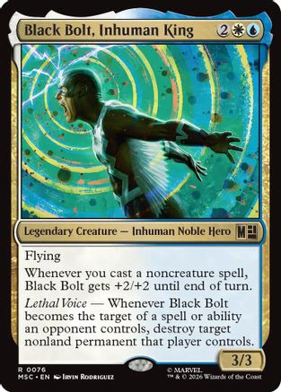 Image of Black Bolt, Inhuman King (Surge Foil) (MSC-076) - Commander: Marvel Super Heroes Foil
