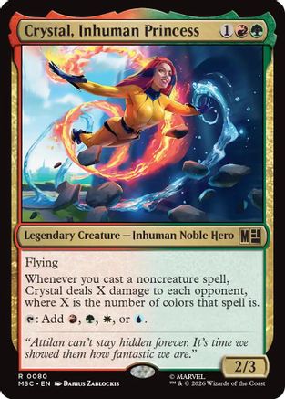 Image of Crystal, Inhuman Princess (Surge Foil) (MSC-080) - Commander: Marvel Super Heroes Foil