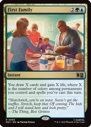 Image of First Family (Surge Foil) (MSC-083) - Commander: Marvel Super Heroes Foil