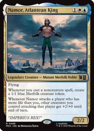 Image of Namor, Atlantean King (Surge Foil) (MSC-088) - Commander: Marvel Super Heroes Foil