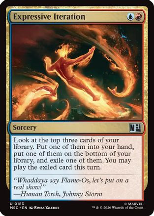 Image of Expressive Iteration (Surge Foil) (MSC-183) - Commander: Marvel Super Heroes Foil