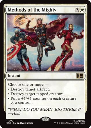 Image of Methods of the Mighty (Surge Foil) (MSC-021) - Commander: Marvel Super Heroes Foil