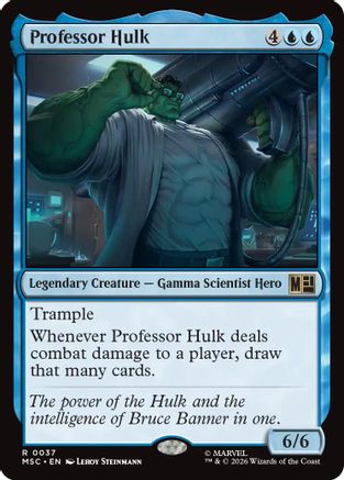 Image of Professor Hulk (Surge Foil) (MSC-037) - Commander: Marvel Super Heroes Foil