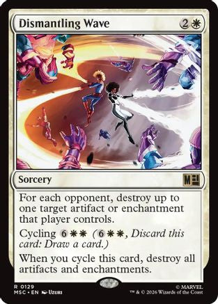 Image of Dismantling Wave (Surge Foil) (MSC-129) - Commander: Marvel Super Heroes Foil