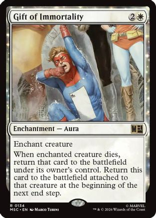 Image of Gift of Immortality (Surge Foil) (MSC-134) - Commander: Marvel Super Heroes Foil
