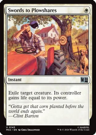 Image of Swords to Plowshares (Surge Foil) (MSC-143) - Commander: Marvel Super Heroes Foil