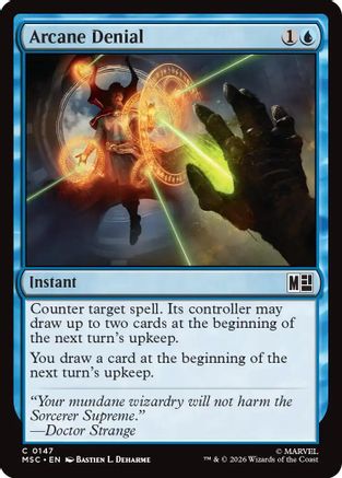 Image of Arcane Denial (Surge Foil) (MSC-147) - Commander: Marvel Super Heroes Foil