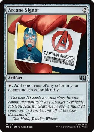 Image of Arcane Signet (0191) (Surge Foil) (MSC-191) - Commander: Marvel Super Heroes Foil