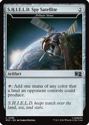 Image of S.H.I.E.L.D. Spy Satellite - Fellwar Stone (Surge Foil) (MSC-285) - Commander: Marvel Super Heroes Foil