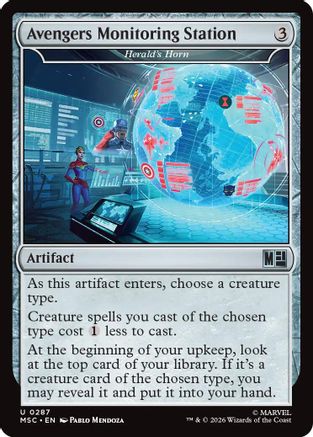Image of Avengers Monitoring Station - Herald's Horn (Surge Foil) (MSC-287) - Commander: Marvel Super Heroes Foil