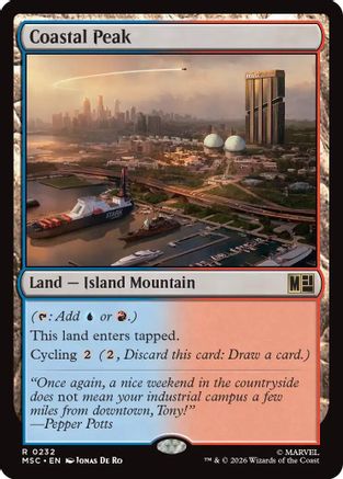 Image of Coastal Peak (Surge Foil) (MSC-232) - Commander: Marvel Super Heroes Foil