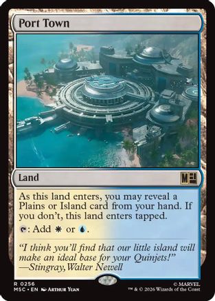 Image of Port Town (Surge Foil) (MSC-256) - Commander: Marvel Super Heroes Foil
