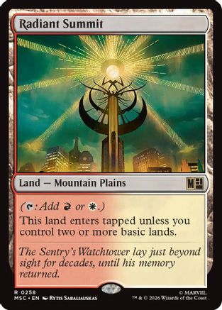 Image of Radiant Summit (Surge Foil) (MSC-258) - Commander: Marvel Super Heroes Foil
