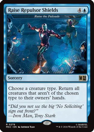 Image of Raise Repulsor Shields - Raise the Palisade (Surge Foil) (MSC-278) - Commander: Marvel Super Heroes Foil