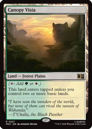 Image of Canopy Vista (Surge Foil) (MSC-227) - Commander: Marvel Super Heroes Foil