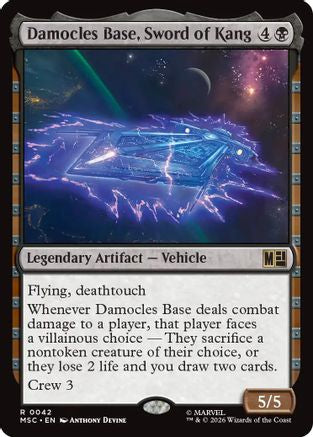 Image of Damocles Base, Sword of Kang (Surge Foil) (MSC-042) - Commander: Marvel Super Heroes Foil