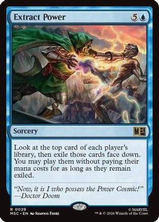 Image of Extract Power (Surge Foil) (MSC-029) - Commander: Marvel Super Heroes Foil