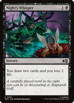 Image of Night's Whisper (MSC-158) - Commander: Marvel Super Heroes