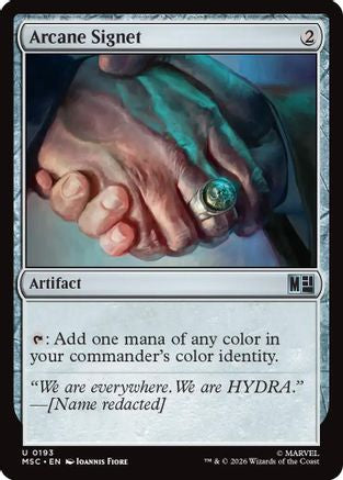 Image of Arcane Signet (0193) (Surge Foil) (MSC-193) - Commander: Marvel Super Heroes Foil