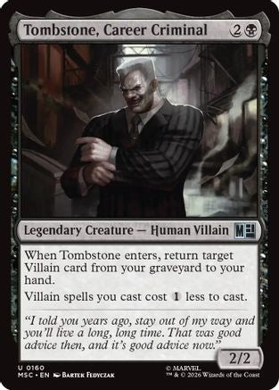Image of Tombstone, Career Criminal (0160) (MSC-160) - Commander: Marvel Super Heroes