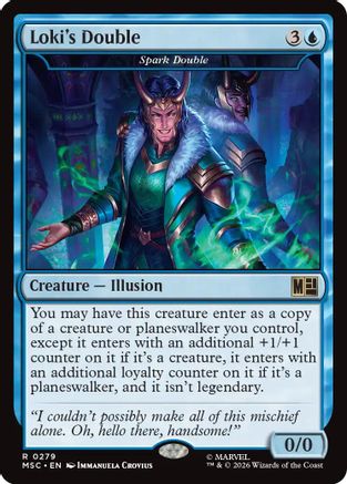 Image of Loki's Double - Spark Double (Surge Foil) (MSC-279) - Commander: Marvel Super Heroes Foil