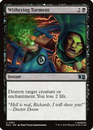 Image of Withering Torment (Surge Foil) (MSC-162) - Commander: Marvel Super Heroes Foil