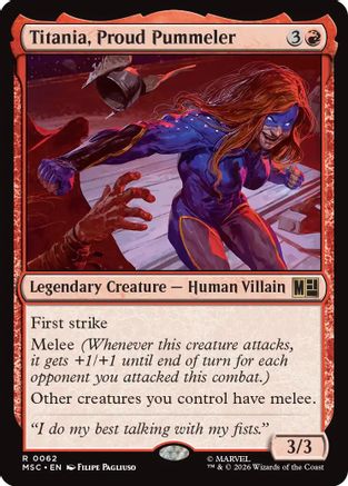 Image of Titania, Proud Pummeler (Surge Foil) (MSC-062) - Commander: Marvel Super Heroes Foil