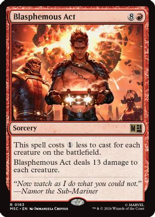 Image of Blasphemous Act (Surge Foil) (MSC-163) - Commander: Marvel Super Heroes Foil