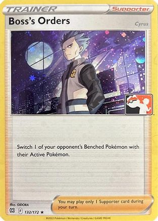 Image of Boss's Orders [Cyrus] (Cosmos Holo) 132/172  - Holofoil Prize Pack Series Cards - Rare
