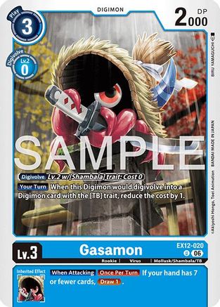 Image of Gasamon (EX12-020) - Digital World Shambala