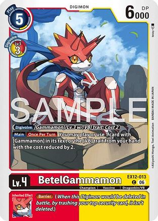 Image of BetelGammamon (EX12-013) - Digital World Shambala