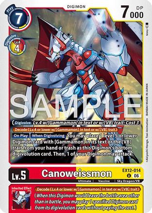 Image of Canoweissmon (EX12-014) - Digital World Shambala