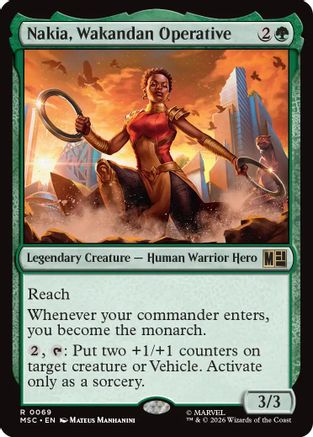 Image of Nakia, Wakandan Operative (MSC-069) - Commander: Marvel Super Heroes