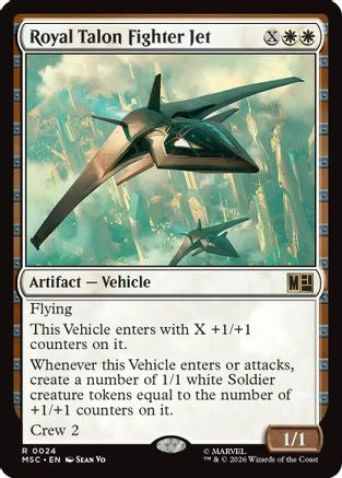 Image of Royal Talon Fighter Jet (Surge Foil) (MSC-024) - Commander: Marvel Super Heroes Foil