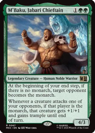 Image of M'Baku, Jabari Chieftain (Surge Foil) (MSC-067) - Commander: Marvel Super Heroes Foil