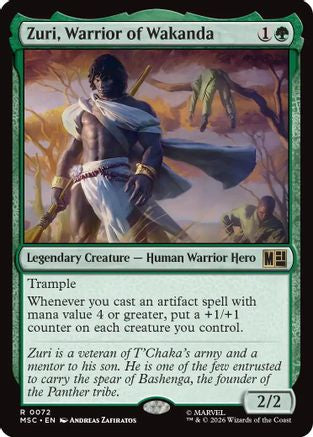 Image of Zuri, Warrior of Wakanda (Surge Foil) (MSC-072) - Commander: Marvel Super Heroes Foil