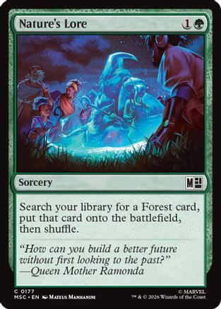 Image of Nature's Lore (Surge Foil) (MSC-177) - Commander: Marvel Super Heroes Foil
