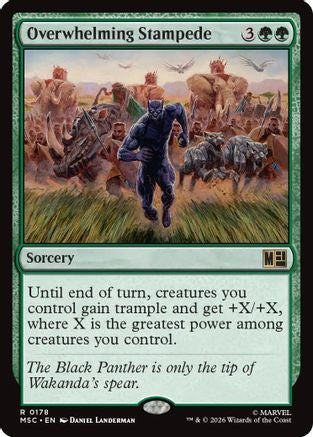 Image of Overwhelming Stampede (Surge Foil) (MSC-178) - Commander: Marvel Super Heroes Foil