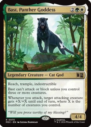Image of Bast, Panther Goddess (Surge Foil) (MSC-075) - Commander: Marvel Super Heroes Foil