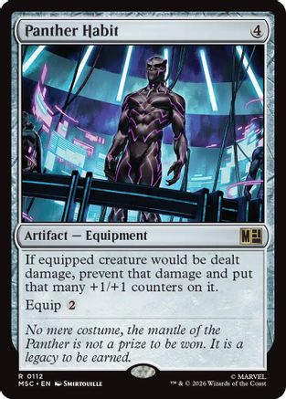 Image of Panther Habit (Surge Foil) (MSC-112) - Commander: Marvel Super Heroes Foil