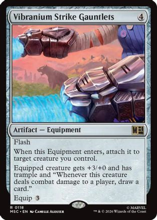 Image of Vibranium Strike Gauntlets (Surge Foil) (MSC-118) - Commander: Marvel Super Heroes Foil