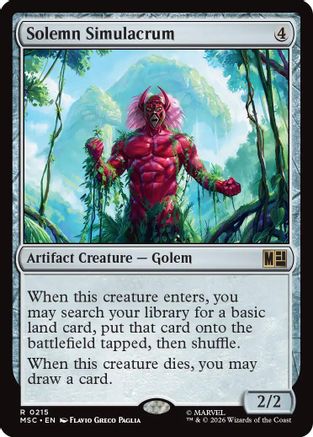 Image of Solemn Simulacrum (Surge Foil) (MSC-215) - Commander: Marvel Super Heroes Foil