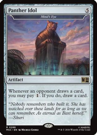 Image of Panther Idol - Mind's Eye (Surge Foil) (MSC-288) - Commander: Marvel Super Heroes Foil