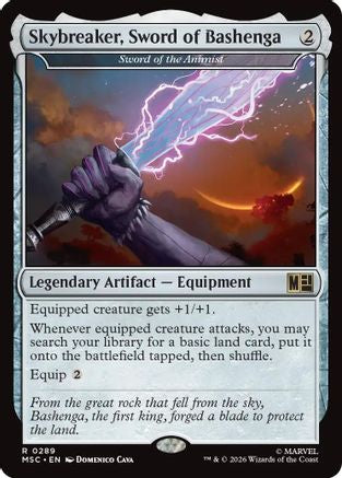 Image of Skybreaker, Sword of Bashenga - Sword of the Animist (Surge Foil) (MSC-289) - Commander: Marvel Super Heroes Foil