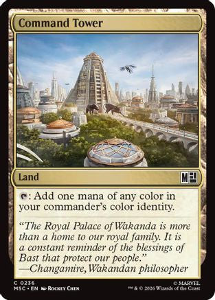Image of Command Tower (0236) (Surge Foil) (MSC-236) - Commander: Marvel Super Heroes Foil