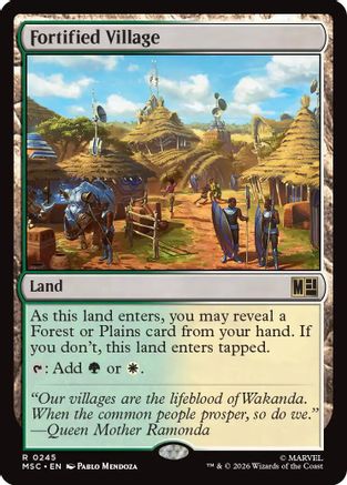 Image of Fortified Village (Surge Foil) (MSC-245) - Commander: Marvel Super Heroes Foil