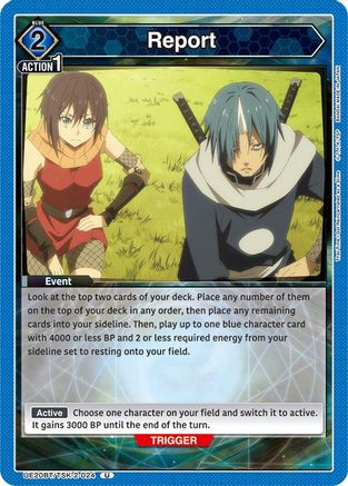 Image of Report (UE20BT/TSK-2-024) - UE20BT That Time I Got Reincarnated as a Slime