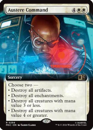 Image of Austere Command (Extended Art) (MSC-294) - Commander: Marvel Super Heroes Foil