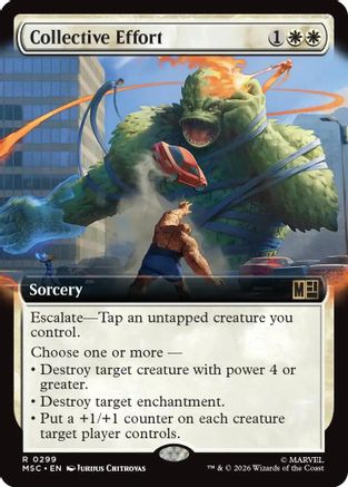 Image of Collective Effort (Extended Art) (MSC-299) - Commander: Marvel Super Heroes Foil