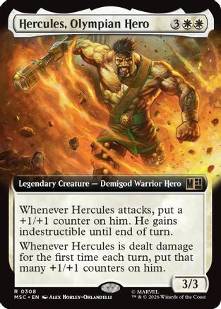 Image of Hercules, Olympian Hero (Extended Art) (MSC-308) - Commander: Marvel Super Heroes Foil